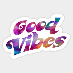 Good Vibes Hippy - Typographic Design. Sticker